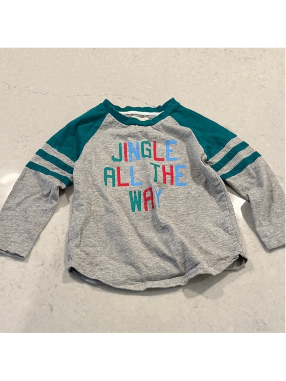 Peek Kids Jingle All The Way Raglan Sleeve Shirt Small